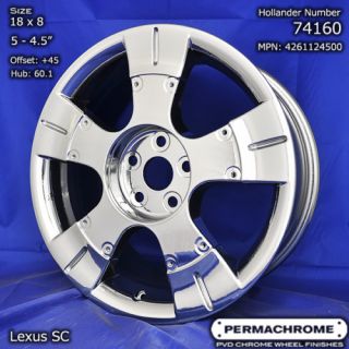 Original Lexus SC430 PVD Chrome Wheels 74160 Exchange