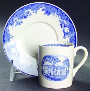Wedgwood Harvard University Blue Flat Demitasse Cup & Saucer, Fine China Dinnerw