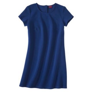 Merona Womens Textured Cap Sleeve Shift Dress   Waterloo Blue   S