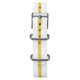 Womens Timex Midsize Weekender Replacement Strap   White/Yellow