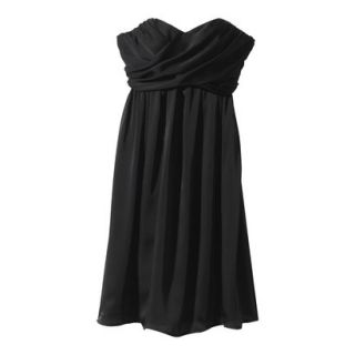 TEVOLIO Womens Plus Size Satin Strapless Dress   Ebony   28W