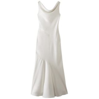 TEVOLIO Womens Soft Satin Cowl Neck Bridal Gown   Porcelain White   12
