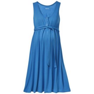 Merona Maternity Sleeveless Side Tie Dress   Blue M