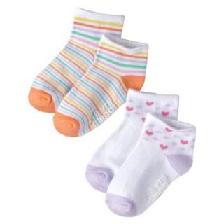 Circo Infant Toddler Girls 2 Pack Low Cut Socks   Moxie Peach 4T/5T