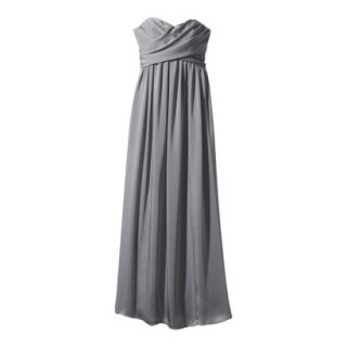 TEVOLIO Womens Satin Strapless Maxi Dress   Cement Gray   2