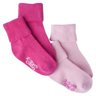 Circo Infant Toddler Girls 2 Pack Casual Socks   Pink 12 24 M