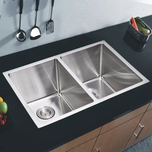 Water Creation SS UD 2920A Stainless Steel Sinks 29 In. X 20 In. 15 mm Corner Ra