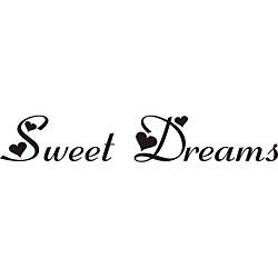 Sweet Dreams Vinyl Wall Art Quote (MediumSubject: OtherMatte: Black vinylImage dimensions: 3.5 inches high x 21 inches wideThese beautiful vinyl letters have the look of perfectly painted words right on your wall. There isnt a background included; just th
