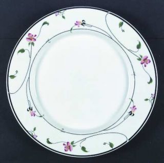 Savoir Vivre Spring Fantasy Dinner Plate, Fine China Dinnerware   Pink Flowers,
