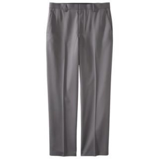 Mens Tailored Fit Checkered Microfiber Pants   Gray 40x34