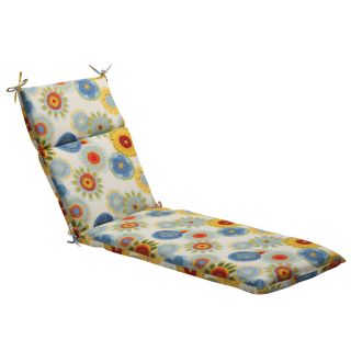 Pillow Perfect Multicolor Contemporary Floral Outdoor Chaise Lounge Cushion (Multicolor (blue/white/yellow) floralMaterials: 100 percent polyesterFill: 100 percent virgin polyester fiber fillClosure: Sewn seamWeather resistant: YesUV protection: YesCare i