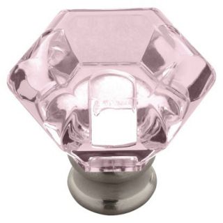 Threshold Acrylic Faceted Knob   4 Pack   Pink