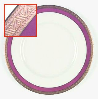 Royal Doulton V1216 Dinner Plate, Fine China Dinnerware   Gold Encrusted, Red Co