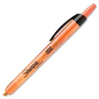 Sharpie Accent Retractable Highlighters Chisel Tip Orange 12/pk (OrangeWeight: 8 ouncesModel: Retractable HighlighterPack of: 12Pocket Clip: Yes Refillable: NoRetractable: YesTip Type: ChiselInk Type: LiquidDimensions: 5.5 inches long )