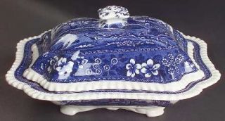 Spode Tower Blue (No #,Older,Gadroon) Rectangular Covered Vegetable, Fine China
