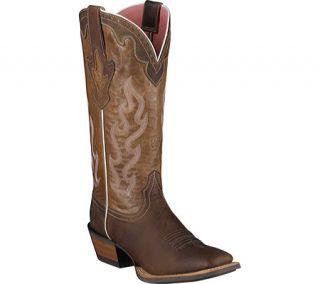 Womens Ariat Crossfire Caliente   Weathered Brown Full Grain Leather Boots