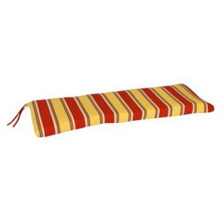 Outdoor Bench/Loveseat/Swing Cushion   Yellow/Red Stripe