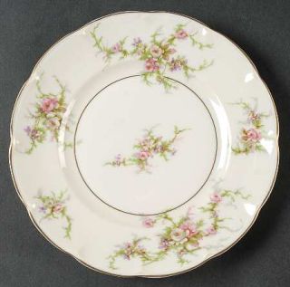 Haviland Rosalinde (New York) Salad Plate, Fine China Dinnerware   Pink,Lavender