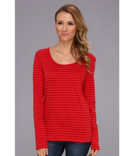 Jones New York L/S Scoop Neck Womens Long Sleeve Pullover (Red)