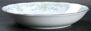 Norleans Rosonata Coupe Soup Bowl, Fine China Dinnerware   Pink & Blue Flowers,