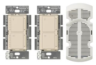 Lutron MALFQ3LA Fan Speed Control Maestro Combination with Companion Controller, 300W Dimmer amp; 1.0A Controller Light Almond
