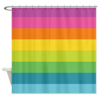  Rainbow Stripes Shower Curtain  Use code FREECART at Checkout