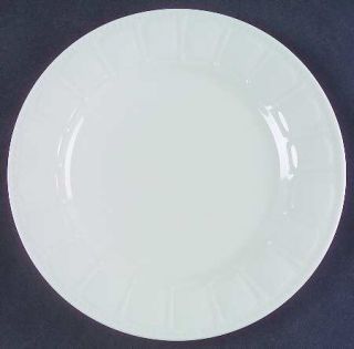 JCPenney Haley (Paneled Rim) Salad Plate, Fine China Dinnerware   All White,Embo