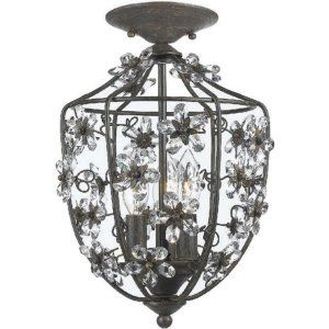 Crystorama Lighting CRY 5303 DR CEILING Abbie Abbie 3 Light Rust Ceiling Mount