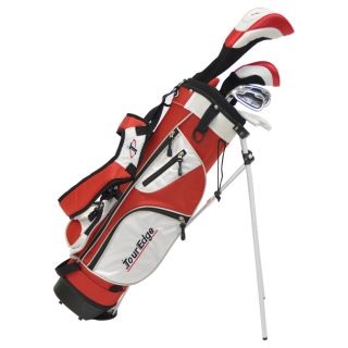 Tour Edge Golf Left hand Ht Max j Jr 4x1 Golf Set With Bag (RedLeft handedMaterials: Graphite, titanium, nylonDimensions: 39 x 8 x 9Model: Boys HT MAX J 4X1Weight: 8 poundsAge range: 5 8 years oldHeight range: 33   44 )