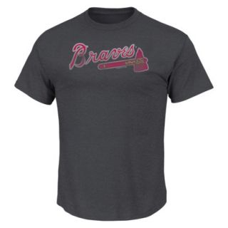MLB Mens Atlanta Braves Crew Neck T Shirt   Grey (L)
