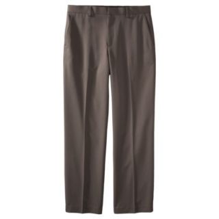 Mens Tailored Fit Checkered Microfiber Pants   Olive 38x34
