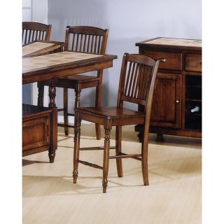 Solid Hardwood Spindle Back 24 inch Counter Height Barstools (set Of 2)