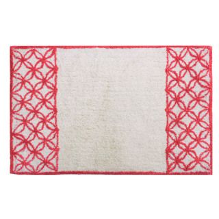 Sherry Kline Romance Cotton 21x34 inch Coral Bath Rug (Coral Materials 100 percent cotton Care instructions Machine washable The digital images we display have the most accurate color possible. However, due to differences in computer monitors, we cannot