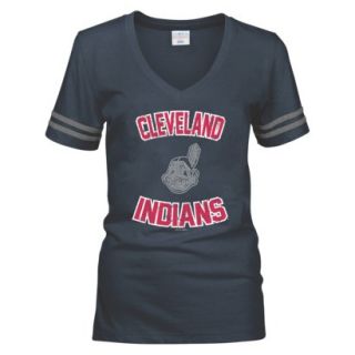 MLB Womens Cleveland Indians T Shirt   Grey (M)