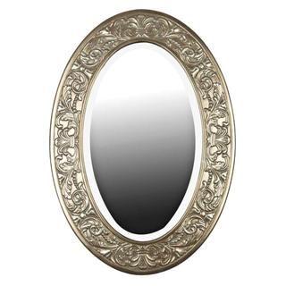Kenroy Dechesne 40 inch Wall Mirror (Champagne silverMaterials: Painted polyurethane, glassSpecial features: Beveled center mirrorDimensions: 40 inch high x 28 inches wide x 1.5 inches deep )
