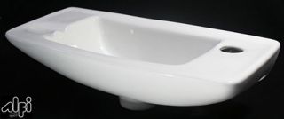 Alfi Brand AB103 AB103 Small White Wall Mounted Porcelain Bathroom Sink Basin