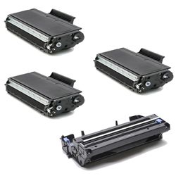 Brother Tn580 Compatible Black Toner Cartridges And 1 Dr510 Drum Units (pack Of 4) (BlackMaximum yield: 7,500 with 5 percent coverage and 20,000 with 5 percent coverageNon refillableModel: 3xTN580+DR510Quantity: Pack of three (3) black cartridges and one 