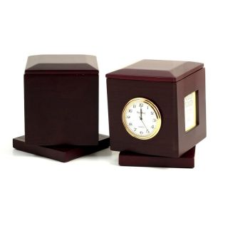 Bey Berk International Swivel Frame Box with Clock and Personalization Plate