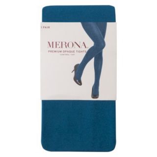 Merona Womens Premium Control Top Opaque Tights   Royal Teal M Tall