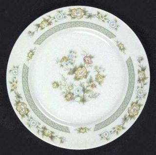 Fashion Royale Ashley Bread & Butter Plate, Fine China Dinnerware   Pale Green,P