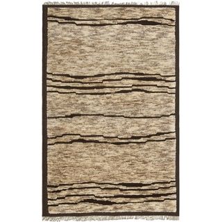 Safavieh Hand knotted Tangier Brown Wool/ Jute Rug (4 X 6)