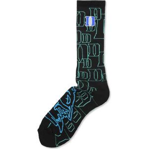 Duke Blue Devils For Bare Feet Neon Repeat Crew Sock