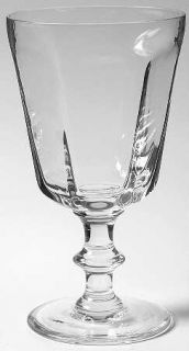 Bryce Antique Clear Water Goblet   Stem #1147, Clear, Panel Design