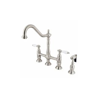 Elements of Design ES1278PLBS New Orleans Two Handle Kitchen Faucet With Spray