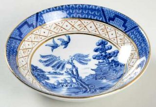 Booths Real Old Willow Blue Fruit/Dessert (Sauce) Bowl, Fine China Dinnerware  