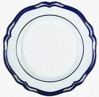Spode Chancellor Cobalt Platinum Dinner Plate, Fine China Dinnerware   Cobalt Ba