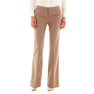 Worthington Seamed Waist Modern Trouser Pants, Khaki Texture, Womens