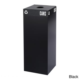 Safco 37 gallon Public Square Trash Can Base (Black, burgundyDimensions: 15 inches long x 15 inches wide x 38 inches high )