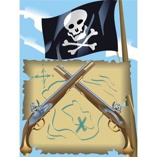 Ideal Decor Ahoy Matey Wall Mural (SmallSubject LandscapesImage dimensions 72 inches x 54 inchesOutside dimensions 72 inches x 54 inches )