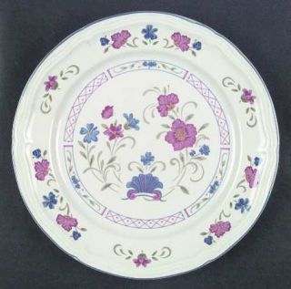Tienshan La Provence Dinner Plate, Fine China Dinnerware   Blue & Pink Flowers,G